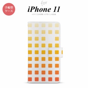 iPhone11 iPhone11 手帳型スマホケース カバー スクエア ドット オレンジ  nk-004s-i11-dr1361