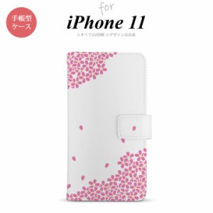 iPhone11 iPhone11 手帳型スマホケース カバー 桜 濃ピンク  nk-004s-i11-dr1423