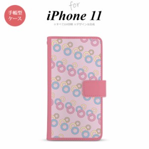 iPhone11 iPhone11 手帳型スマホケース カバー 丸 ピンク  nk-004s-i11-dr1664