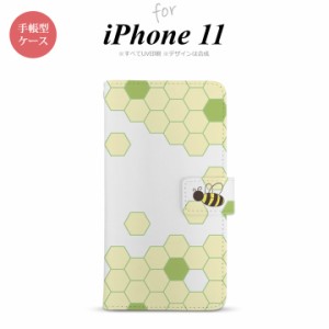 iPhone11 iPhone11 手帳型スマホケース カバー ハニー クリア グリーン  nk-004s-i11-dr1684