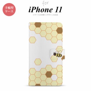 iPhone11 iPhone11 手帳型スマホケース カバー ハニー クリア 茶  nk-004s-i11-dr1688