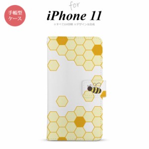 iPhone11 iPhone11 手帳型スマホケース カバー ハニー クリア 薄黄  nk-004s-i11-dr1689