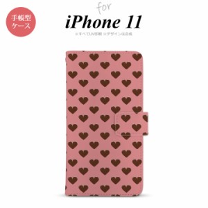 iPhone11 iPhone11 手帳型スマホケース カバー ハート ピンク  nk-004s-i11-dr173