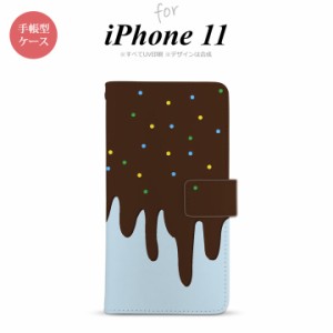 iPhone11 iPhone11 手帳型スマホケース カバー アイス 青  nk-004s-i11-dr348