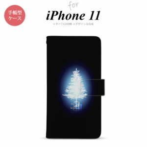 iPhone11 iPhone11 手帳型スマホケース カバー ツリー 青  nk-004s-i11-dr624