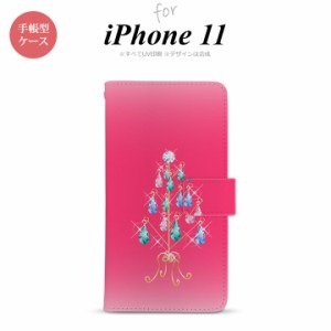 iPhone11 iPhone11 手帳型スマホケース カバー ツリーイヤリング ピンク  nk-004s-i11-dr632