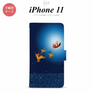 iPhone11 iPhone11 手帳型スマホケース カバー サンタ  nk-004s-i11-dr636
