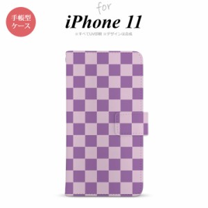 iPhone11 iPhone11 手帳型スマホケース カバー スクエア ピンク 紫  nk-004s-i11-dr768