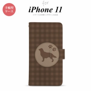 iPhone11 iPhone11 手帳型スマホケース カバー 犬 ゴールデン レトリバー 茶  nk-004s-i11-dr811