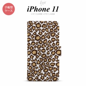 iPhone11 iPhone11 手帳型スマホケース カバー 豹柄 茶 クリア  nk-004s-i11-dr897