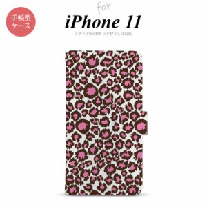 iPhone11 iPhone11 手帳型スマホケース カバー 豹柄 赤 クリア  nk-004s-i11-dr899