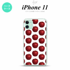 iPhone11 iPhone11 スマホケース ハードケース りんご 林檎 白 赤 メンズ レディース nk-i11-046