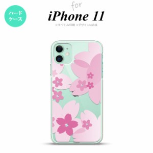 iPhone11 iPhone11 スマホケース ハードケース 花柄 サクラ B クリア ピンク メンズ レディース nk-i11-057