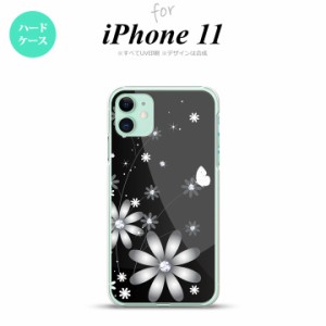 iPhone11 iPhone11 スマホケース ハードケース 花柄 ガーベラ 黒 メンズ レディース nk-i11-065