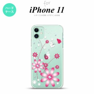 iPhone11 iPhone11 スマホケース ハードケース 花柄 ガーベラ 透明 ピンク メンズ レディース nk-i11-073