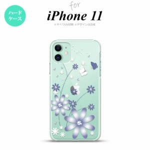 iPhone11 iPhone11 スマホケース ハードケース 花柄 ガーベラ 透明 紫 メンズ レディース nk-i11-074