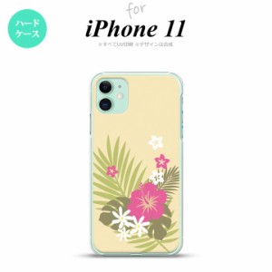 iPhone11 iPhone11 スマホケース ハードケース ハイビスカス D ベージュ ピンク メンズ レディース nk-i11-1053