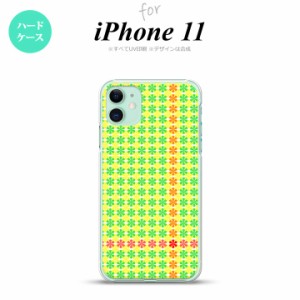 iPhone11 iPhone11 スマホケース ハードケース 花十時 緑 黄色 メンズ レディース nk-i11-1356