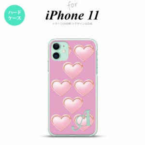 iPhone11 iPhone11 スマホケース ハードケース ハート C ピンク +アルファベット メンズ レディース nk-i11-174i