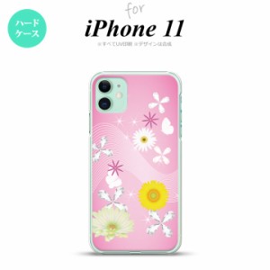 iPhone11 iPhone11 スマホケース ハードケース 花柄 ミックス B ピンク メンズ レディース nk-i11-275