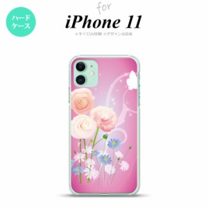 iPhone11 iPhone11 スマホケース ハードケース 花柄 ミックス C ピンク メンズ レディース nk-i11-282