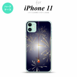 iPhone11 iPhone11 スマホケース ハードケース 花火 線香花火 紺 メンズ レディース nk-i11-322