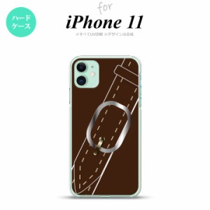 iPhone11 iPhone11 スマホケース ハードケース ベルト 茶 メンズ レディース nk-i11-327