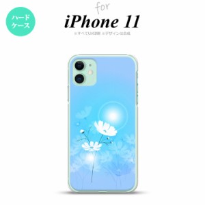 iPhone11 iPhone11 スマホケース ハードケース コスモス 水色 メンズ レディース nk-i11-607