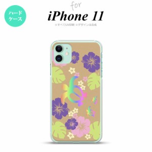 iPhone11 iPhone11 スマホケース ハードケース ホヌ ハイビスカス ベージュ メンズ レディース nk-i11-682