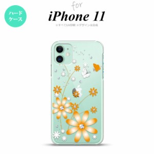 iPhone11 iPhone11 スマホケース ハードケース 花柄 ガーベラ オレンジ メンズ レディース nk-i11-801