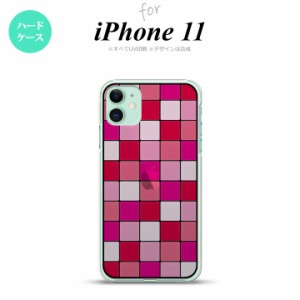 iPhone11 iPhone11 背面ケース カバー ステンドグラス風 おしゃれ スクエア ピンク ステンドグラス風 かわいい おしゃれ 背面ケース nk-i