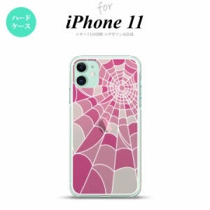 iPhone11 iPhone11 背面ケース カバー ステンドグラス風 おしゃれ 蜘蛛の巣 B ピンク ステンドグラス風 かわいい おしゃれ 背面ケース nk