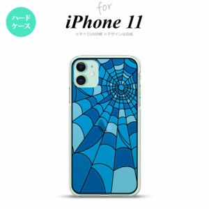 iPhone11 iPhone11 背面ケース カバー ステンドグラス風 おしゃれ 蜘蛛の巣 A ブルー ステンドグラス風 かわいい おしゃれ 背面ケース nk