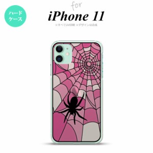 iPhone11 iPhone11 背面ケース カバー ステンドグラス風 おしゃれ 蜘蛛の巣 A ピンク ステンドグラス風 かわいい おしゃれ 背面ケース nk