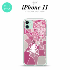 iPhone11 iPhone11 背面ケース カバー ステンドグラス風 おしゃれ 蜘蛛の巣 B ピンク ステンドグラス風 かわいい おしゃれ 背面ケース nk