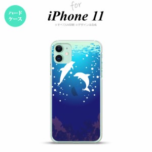 iPhone11 iPhone11 背面ケース カバー ステンドグラス風 おしゃれ イルカ ステンドグラス風 かわいい おしゃれ 背面ケース nk-i11-sg55