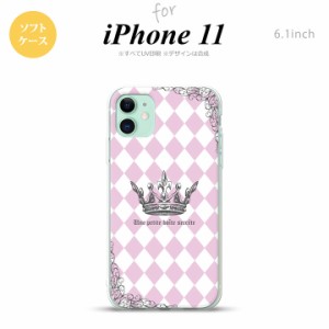 iPhone11 iPhone11 スマホケース ソフトケース 王冠 ピンク メンズ レディース nk-i11-tp1451