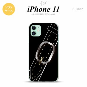 iPhone11 iPhone11 スマホケース ソフトケース ベルト 黒 メンズ レディース nk-i11-tp326