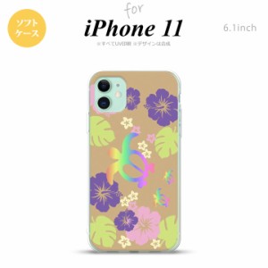 iPhone11 iPhone11 スマホケース ソフトケース ホヌ ハイビスカス ベージュ メンズ レディース nk-i11-tp682