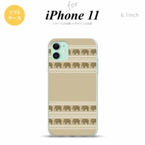 iPhone11 iPhone11 スマホケース ソフトケース エスニック ゾウ ベージュ メンズ レディース nk-i11-tp692