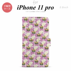 iPhone11Pro iPhone11 Pro 手帳型スマホケース カバー 花柄 バラ チェック ピンク  nk-004s-i11p-dr255