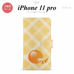 iPhone11Pro iPhone11 Pro 手帳型スマホケース カバー フルーツ オレンジ  nk-004s-i11p-dr652