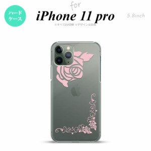 iPhone11Pro iPhone11 Pro スマホケース ハードケース バラ A クリア ピンク メンズ レディース nk-i11p-1067