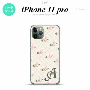 iPhone11Pro iPhone11 Pro スマホケース ハードケース 花柄 バラ 編み ベージュ +アルファベット メンズ レディース nk-i11p-264i