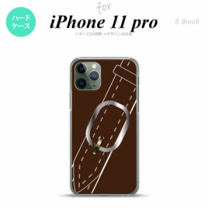 iPhone11Pro iPhone11 Pro スマホケース ハードケース ベルト 茶 メンズ レディース nk-i11p-327