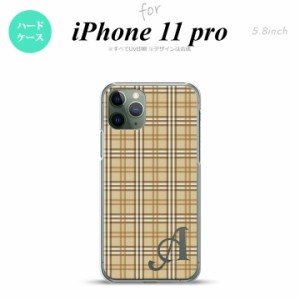 iPhone11Pro iPhone11 Pro スマホケース ハードケース チェック B ベージュ +アルファベット メンズ レディース nk-i11p-444i