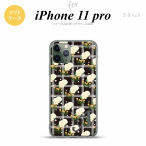 iPhone11Pro iPhone11 Pro スマホケース ソフトケース 花柄 バラ チェック 黒 +アルファベット メンズ レディース nk-i11p-tp253i