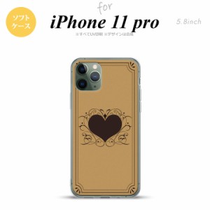 iPhone11Pro iPhone11 Pro スマホケース ソフトケース ハート 飾り ベージュ メンズ レディース nk-i11p-tp613