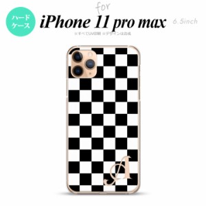 iPhone11ProMax iPhone11pro max スマホケース ハードケース スクエア 黒 白 +アルファベット メンズ レディース nk-i11pm-131i