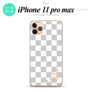 iPhone11ProMax iPhone11pro max スマホケース ハードケース スクエア 白 グレー +アルファベット メンズ レディース nk-i11pm-134i